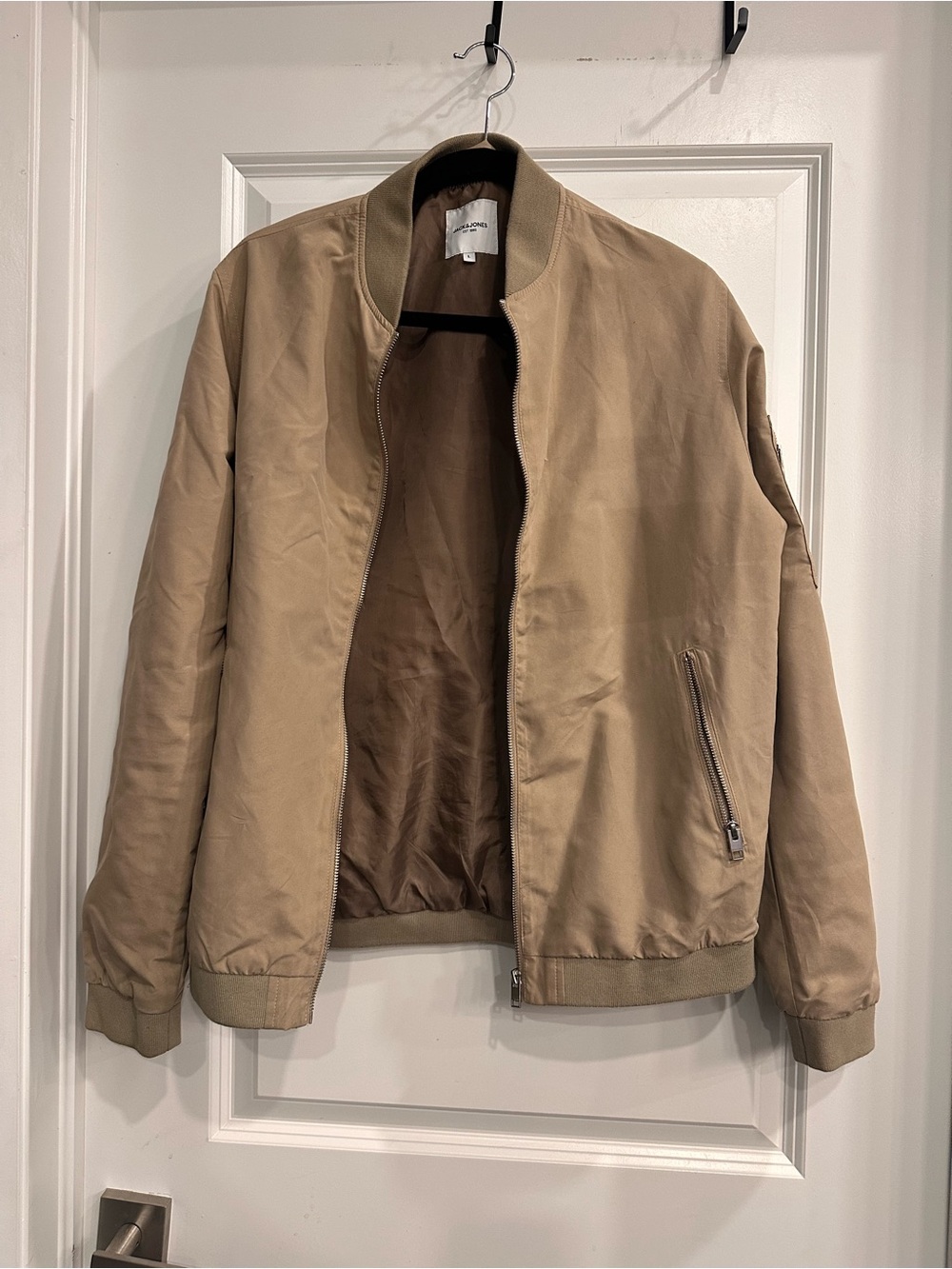 Men's Tan Bomber Jacket